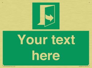 Custom sign safe condition door opens pulling left hand side